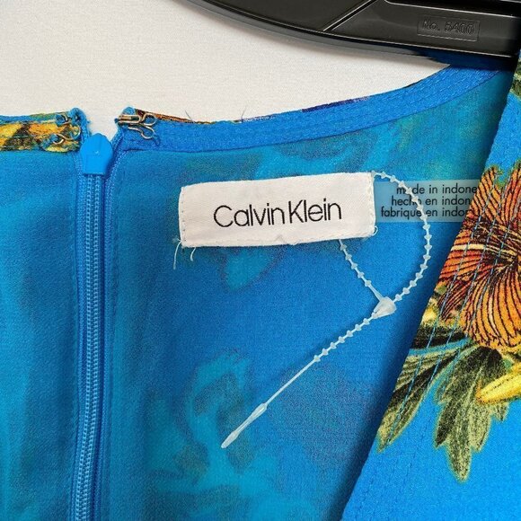 Calvin Klein Blue Floral Summer Dress - Picture 5 of 14